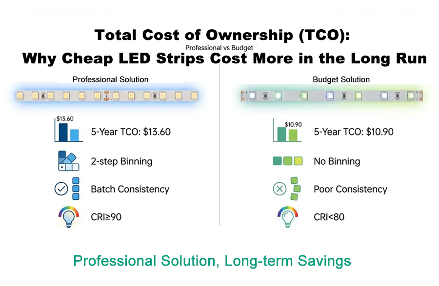 Gesamtkosten LED Streifen | LED Streifen für Gewerbe